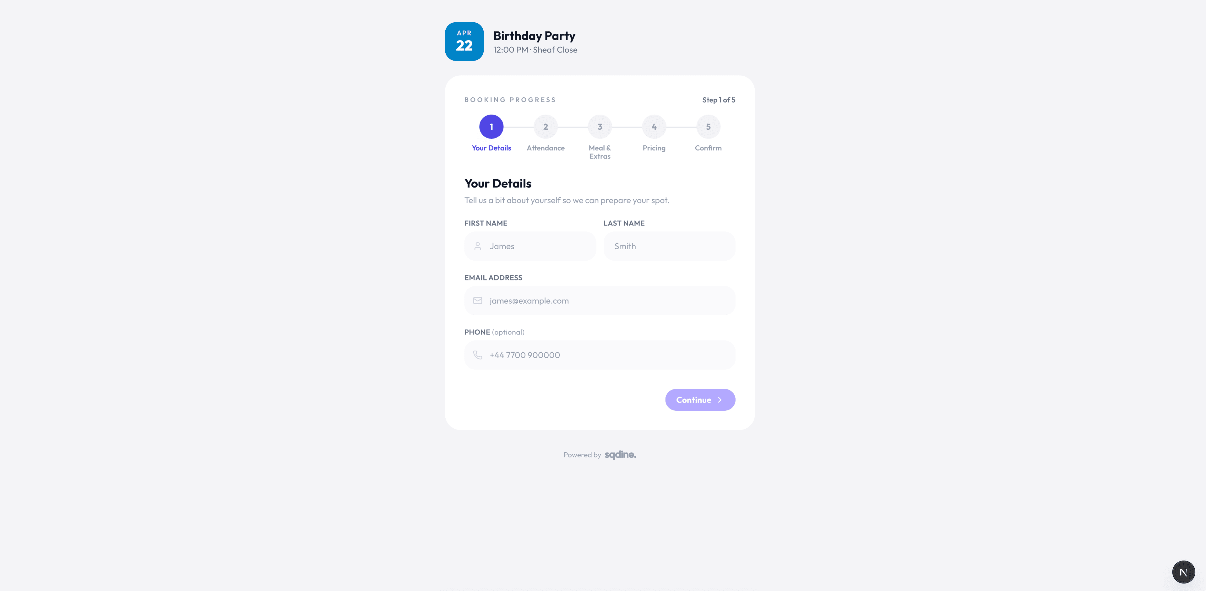 Booking Process